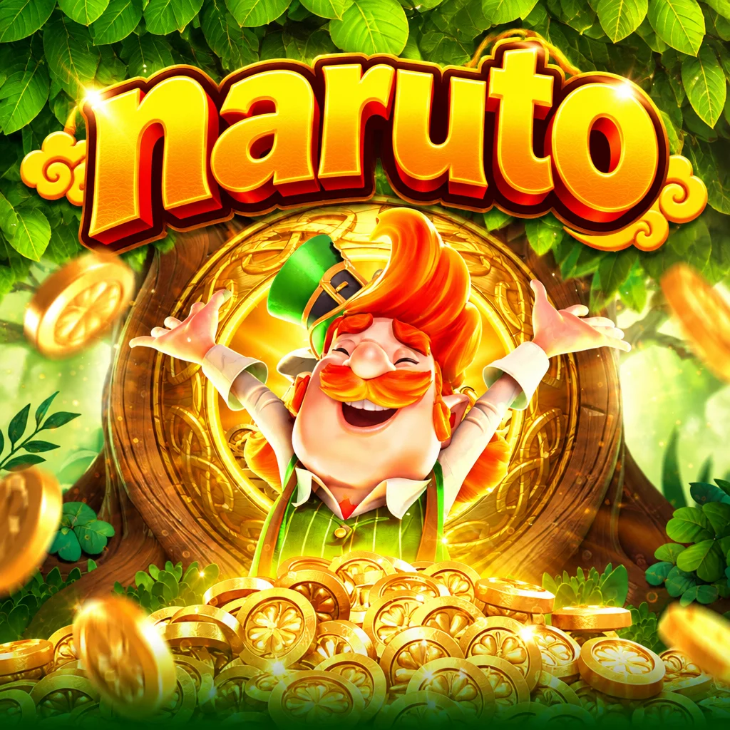 naruto Leprechaun Riches leprechaun ceria memegang pipa di samping pot emas